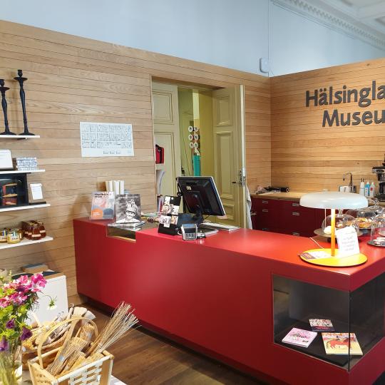 Reception/café på Häslinglands museum
