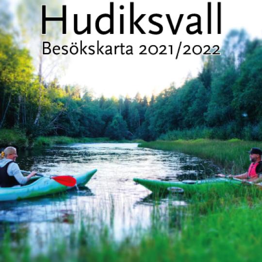 Förstasidan på besökskartan för Hudiksvall 2021/2022